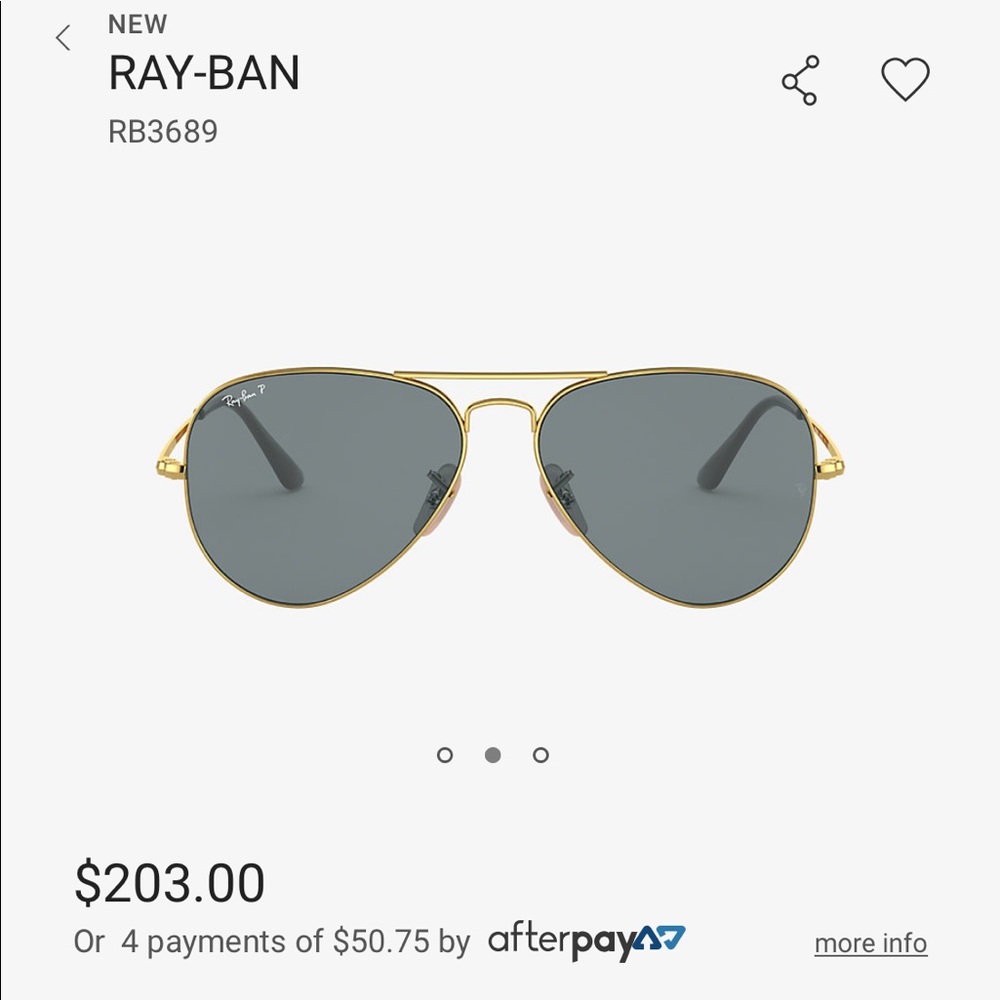 RayBan Gold/Blue/Polarized Aviators